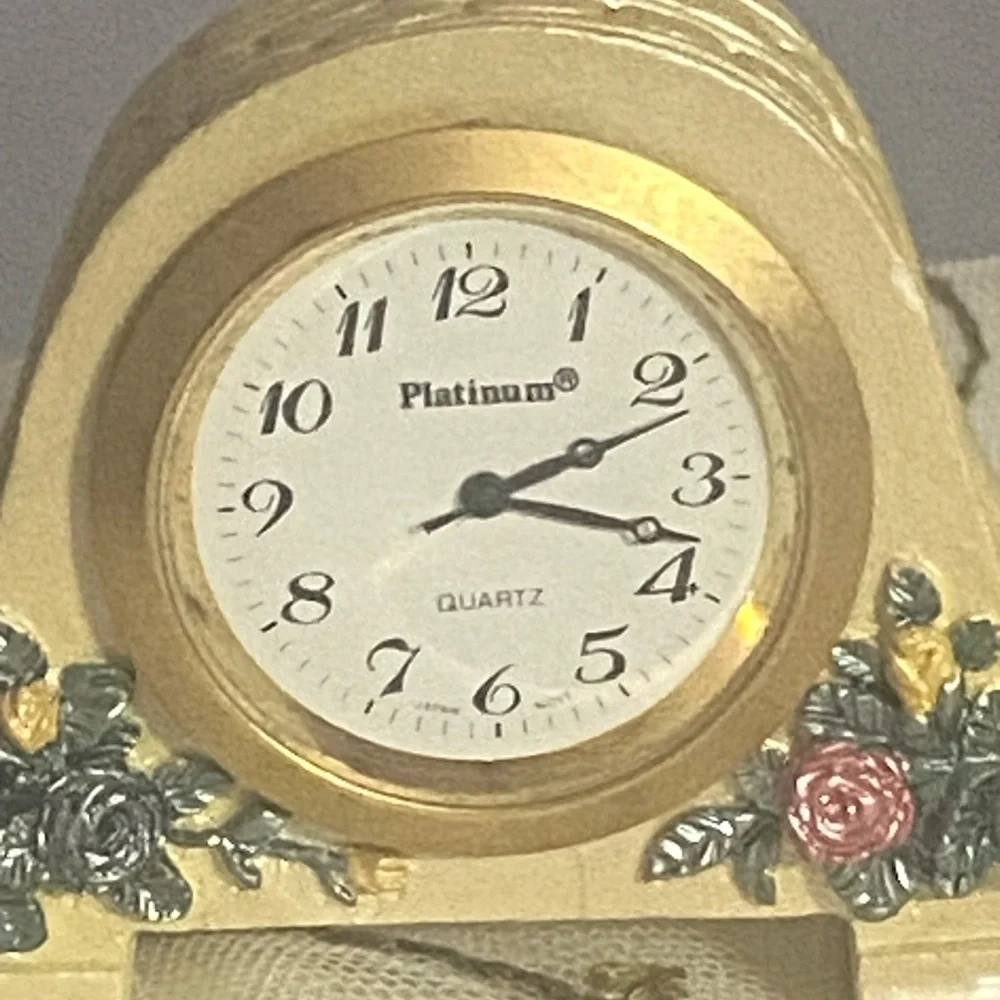 Miniature Decorative Mantle Clock - Picture 2 of 8